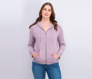 Juniors Velvet Stripe Hoodie  Mauve