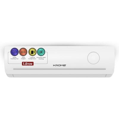 Krome 1.5 Ton Split Air Conditioner with Advanced Rotary Compressor, 18000 BTU, Low Noise, Energy Efficient R-410a, White