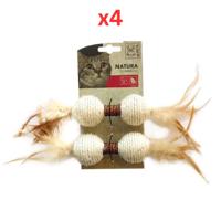 M-Pets Natura Dumbbells Cat Toy (Pack of 4)