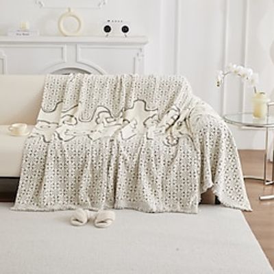 Throw Blankets for Couch and Bed, Soft Cozy Sofa Cover  Chenille Blanket with Tassel ,Decorative Blankets and Throws, Floral Jacquard Blanket for Funiture Protection Lightinthebox