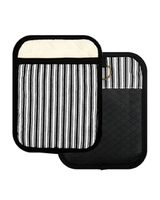Homesmiths Stripe Black Rectangle Pot Holder
