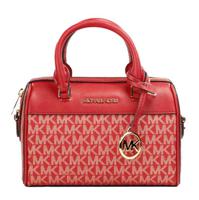 Michael Kors Travel XS Bright Red Signature PVC Duffle Crossbody Bag Purse - 73130