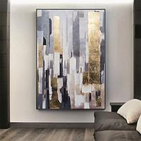 Mintura Handmade Gold City Landscape Oil Paintings On Canvas Wall Art Decoration Modern Abstract Picture For Home Decor Rolled Frameless Unstretched Painting Lightinthebox