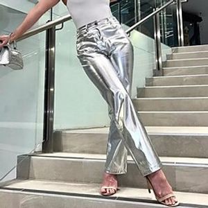Metallic Retro Vintage Disco 1980s Pants Disco Women's Cosplay Costume Party Club Pants Lightinthebox