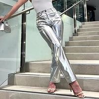 Metallic Retro Vintage Disco 1980s Pants Disco Women's Cosplay Costume Party Club Pants Lightinthebox - thumbnail