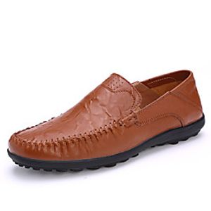 new men's casual business leather shoes, fashionable all-match loafers, comfortable and breathable men's leather shoes, convenient one-step miniinthebox
