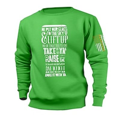Letter Graphic Prints Men's Fashion Sweatshirt Vacation Going out Streetwear Sweatshirts Black Red Crew Neck Print Spring   Fall Designer Hoodie Sweatshirt Lightinthebox