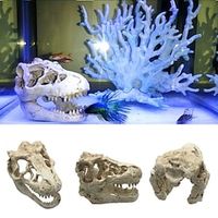 Resin Artificial Aquarium Dinosaur Skull Decoration Fish Tank Dinosaur Head Ornament House Cave For Fish Turtle Repitle Lightinthebox - thumbnail