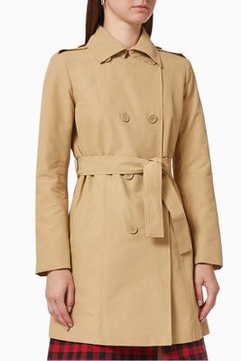 Milo Trench Coat in Techno Cotton Milo Trench Coat in Techno Cotton