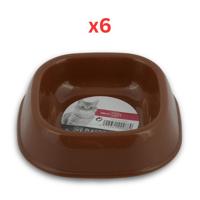 M-Pets Plastic Single Bowl Brown 200ml (Pack of 6)