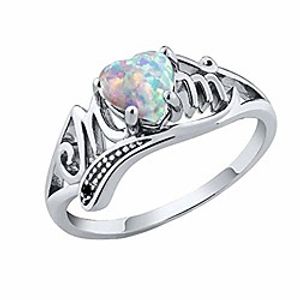 birthday gift for mom,keepfit love mom heart rings jewelry(multicolor,8) Lightinthebox