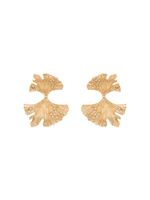 Apples & Figs Golden Hues Gingko 24kt gold-plated earrings - Metallic