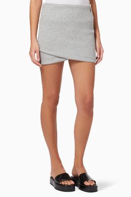Ezra Mini Skirt in Cotton Fleece Ezra Mini Skirt in Cotton Fleece