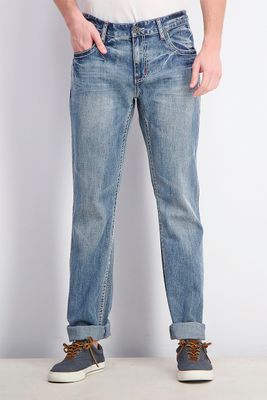 Mens Modern Boot Jeans Light Blue Wash Mens Modern Boot Jeans Light Blue Wash