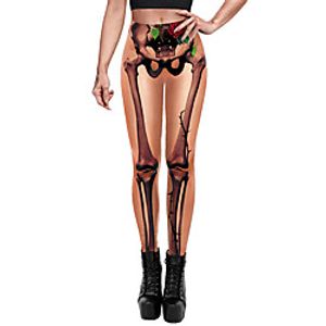 Women's Loungewear Bottom Home Party Halloween Street Print Skull Polyster Funny Soft Fall Winter Long Pant Lightinthebox