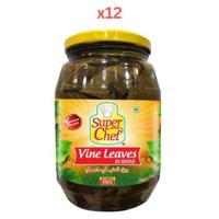 Super Chef Vine Leaves In Brine 930Gm (Pack Of 12)