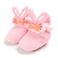 Girls' Boots Infant shoes Baby Shoes First Walkers Snow Boots Elastic Fabric Cute Casual / Daily First Walker(9m-2ys) Infants(0-9m) Daily Walking Indoor Light Pink Gray White Fall Winter miniinthebox - thumbnail