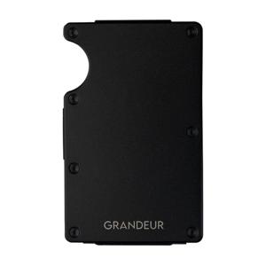 Grandeur Aluminium Cardholder RFID 85 x 45 mm - Jet Black (Holds up to 12 cards)