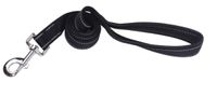 Nobleza Dog Leash W reflective Stripe Black