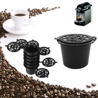 8 Pcs Black Refillable Coffee Capsule Cup