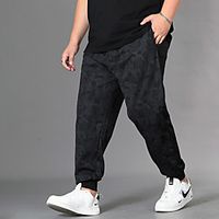 Men's Stylish Casual / Sporty Comfort Breathable Daily Sports Pants Pants Solid Color Full Length Pocket Black miniinthebox - thumbnail