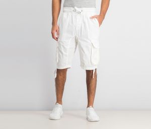 Mens Cargo Jogger Short  White