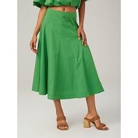 A-Line Poplin Maxi Skirt