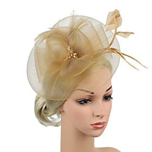 explosive amazon feather headdress bridal hair accessories net yarn headdress little hat jockey festival headdress hair accessories miniinthebox
