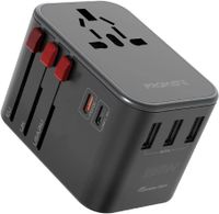 Promate Travel Adapter, Universal Grounded Power Adapter with 1840W AC Socket, TRIPMATE-33W - thumbnail