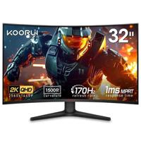 Koorui 32inch Gaming Curved Monitor, VA QHD 2560 x 1440, 170Hz 1ms, Black - 32E6QC