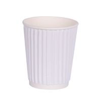 Hotpack ,(8 Oz White Ripple Cup) 500 Pieces