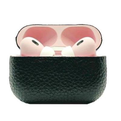 Customized Apple AirPods Pro 3 Leather Calf Black With Pink