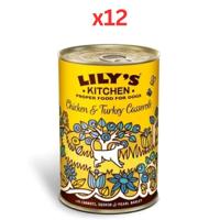 Lily's Kitchen Chicken & Turkey Casserole Wet Dog Food 400G (Pack of 12)