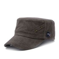 Men Women Washed Cotton Flat Baseball Cap Simple Military Casual Hat