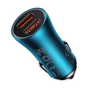 Baseus Golden Contactor Max Dual Fast Charger Car Charger USB-A + USB-C 60W - Blue