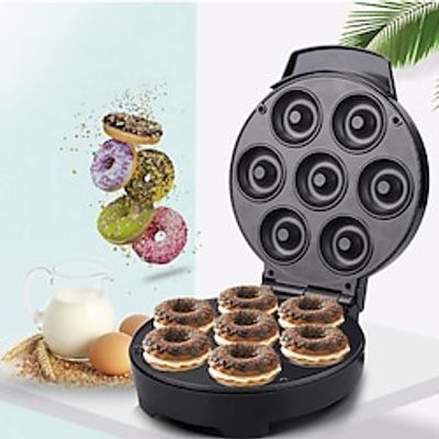 Mini Doughnut Maker Electric Non-stick Doughnut Maker Easy to Clean Makes 7 Doughnuts Makes Vegan Breakfast 1000W Lightinthebox