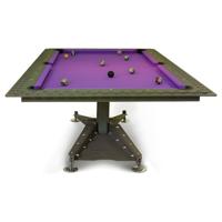 Bilijardai Decotech Pool Table 7ft Antracite Finishes with Ball Collection System & Simonis Purple - thumbnail