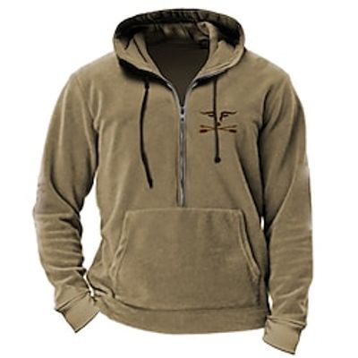 Graphic Cowboy Daily Classic Casual Men's 3D Print Hoodie Quarter Zipp Hoodie Sports Outdoor Holiday Going out Hoodies Light Brown Brown Green Hooded Front Pocket Spring Fall Designer Lightinthebox Graphic Cowboy Daily Classic Casual Men's 3D Print Hoodie Quarter Zipp Hoodie Sports Outdoor Holiday Going out Hoodies Light Brown Brown Green Hooded Front Pocket Spring Fall Designer Lightinthebox