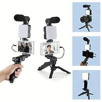 Mobile Microphone Light Kit Portable Mobile Tripod Fill Light Microphone Set Used For Live Broadcast On Site Lightinthebox