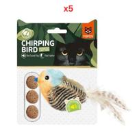 FOFOs Sound Chip Blue Bird With Catnip Balls Cat Toy (Pack Of 5) FOFOs Sound Chip Blue Bird With Catnip Balls Cat Toy (Pack Of 5)