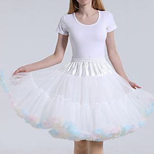 Women's Performance Homecoming Active Casual Short Skirts Color Block Layered Tulle Pleated White miniinthebox