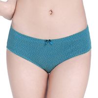 Soft Cotton Mid Waist Printing Elastic Breathable Panties For Women
