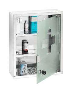 Wenko Stainless Steel Medicine Chest Grey & Silver