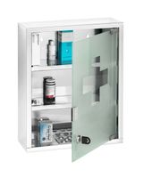 Wenko Stainless Steel Medicine Chest Grey & Silver - thumbnail