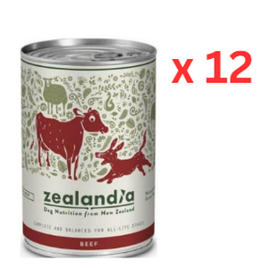 Zealandia Dog Wet Food Beef 370gmx12