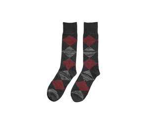 Mens Argyle Socks  Chacoal/Maroon
