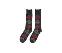 Mens Argyle Socks  Chacoal/Maroon - thumbnail