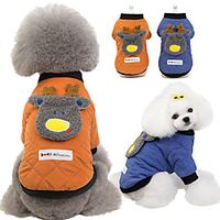 pet clothes teddy dog clothes autumn and winter new style pet clothes two-legged cotton jacket 19 fawn cotton jacket Lightinthebox - thumbnail