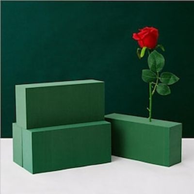 Floral Foam Blocks for Fresh and Artificial Flowers, Styrofoam Blocks (23cm L x 10cm W x 7.5cm H), for Fresh or Artificial Flower Arrangements and Craft Supplies Dry and Wet Floral Foam Blocks miniinthebox