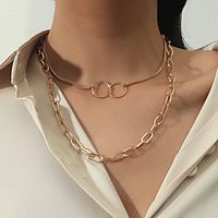 Women's Choker Necklace Necklace Lariat Simple European Sweet Alloy Gold 40-60 cm Necklace Jewelry 2pcs For Party Evening Street Prom Birthday Party Festival miniinthebox - thumbnail
